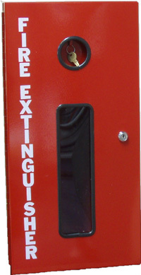 Large Fire Extinguisher Cabinet With Break Glass Key Holder And