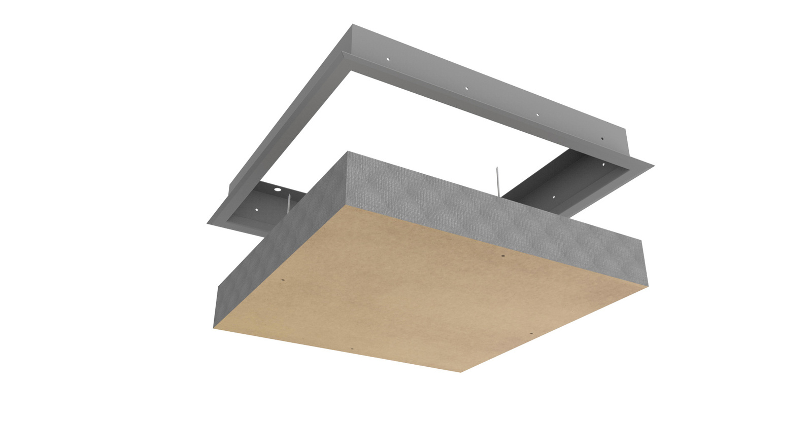 4 Hour Screw Fixed Fire Rated Access Panel Flanged Edge Frame