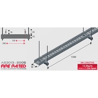 Fire Rated Cable Tray - 150mm x 78mm x3mL- 12.5kg/m