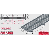 Fire Rated Cable Tray - 600mm x 78mm x3mL- 40kg/m