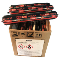 Bostik Fireban Acrylic GREY Box of 20 fire rated sealant 600ml Sausage