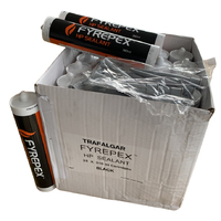 Trafalgar FyrePex HP Intumescent BLACK Sealant - Box of 25x 310ml CARTRIDGE