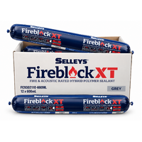 Selleys fireblock XT high UV resistant fire rated sealant box of 12