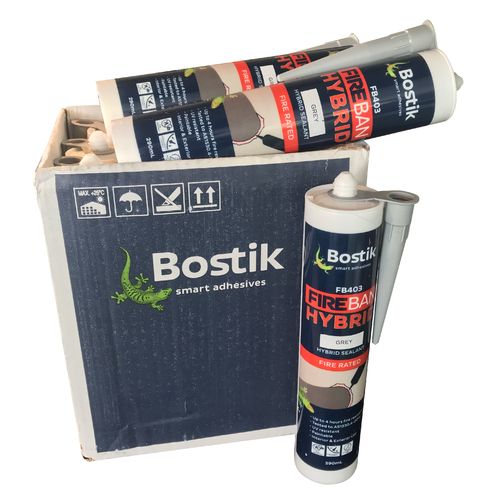 Bostik Fireban Hybrid Box of 12 LIMESTONE 290ml Cartridges